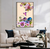 Full Diamond Painting kit - Flowers and butterflies