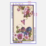 Full Diamond Painting kit - Flowers and butterflies