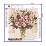 Full Diamond Painting kit - Beautiful roses and lilies