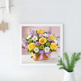 Full Diamond Painting kit - Beautiful flowers on flower basket