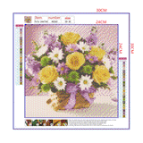 Full Diamond Painting kit - Beautiful flowers on flower basket