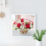 Full Diamond Painting kit - Beautiful flowers on the flower basket