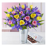 Full Diamond Painting kit - Beautiful Eustoma and tulip flowers