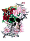 Full Diamond Painting kit - Flowers on skull