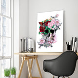 Full Diamond Painting kit - Flowers on skull