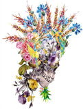 Full Diamond Painting kit - Flowers on skull