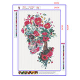 Full Diamond Painting kit - Flowers on skull