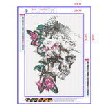 Full Diamond Painting kit - Flowers on skull