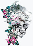 Full Diamond Painting kit - Flowers on skull