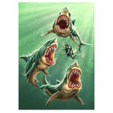 Full Diamond Painting kit - Long-toothed shark