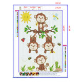 Full Diamond Painting kit - Cute monkeys