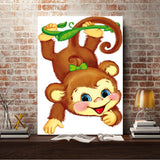 Full Diamond Painting kit - Cute monkey