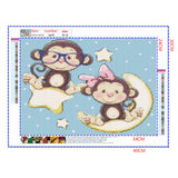 Full Diamond Painting kit - Cute little monkeys