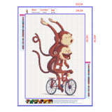 Full Diamond Painting kit - Cute monkeys