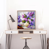 Full Diamond Painting kit - Lilac flowers (16x16inch)