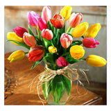 Full Diamond Painting kit - Tulip flowers (16x16inch)