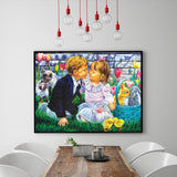 Full Diamond Painting kit - Childhood couple