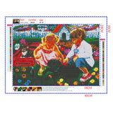 Full Diamond Painting kit - Cute girl and boy