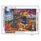 Full Diamond Painting kit - The girl receiving a cat