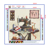 Full Diamond Painting kit - Sewing machine