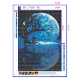 Full Diamond Painting kit - Big moon on the lake