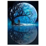 Full Diamond Painting kit - Big moon on the lake