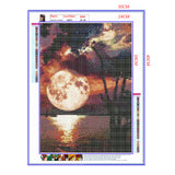 Full Diamond Painting kit - Big moon above the sea