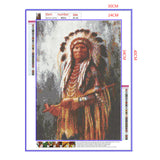 Full Diamond Painting kit - American Indian