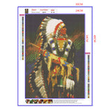 Full Diamond Painting kit - American Indian