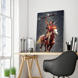 Full Diamond Painting kit - American Indian riding a horse