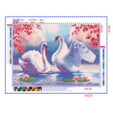 Full Diamond Painting kit - Cute couple swans