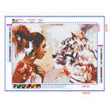 Full Diamond Painting kit - Beautiful woman and tiger