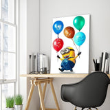 Full Diamond Painting kit - Minions holding balloons