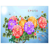 Full Diamond Painting kit - Blooming peony