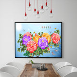 Full Diamond Painting kit - Blooming peony