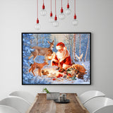 Full Diamond Painting kit - Santa and his animals