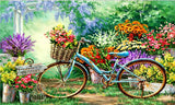 Full Large Diamond Painting kit - Bicycle on the garden (24x15inch canvas size)