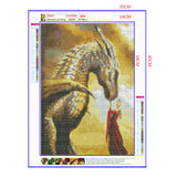 Full Diamond Painting kit - Dragon and queen