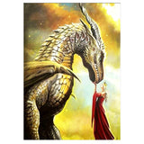 Full Diamond Painting kit - Dragon and queen