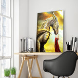 Full Diamond Painting kit - Dragon and queen