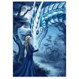 Full Diamond Painting kit - Dragon and queen