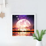 Full Diamond Painting kit - Moon on the lake