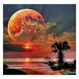 Full Diamond Painting kit - Big moon on the sea