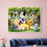 Full Diamond Painting kit - Snow White and animals