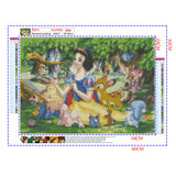 Full Diamond Painting kit - Snow White and animals