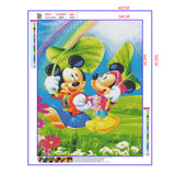 Full Diamond Painting kit - Minnie and Mickey hold hands (16x20inch)