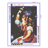 Full Diamond Painting kit - Girl blowing the planet