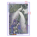 Full Diamond Painting kit - Beautiful peacocks (16x24inch)