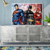 Full Diamond Painting kit - Batman Superman Flash