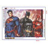 Full Diamond Painting kit - Batman Superman Flash